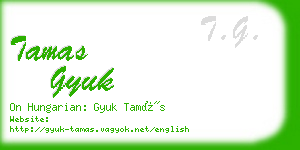 tamas gyuk business card